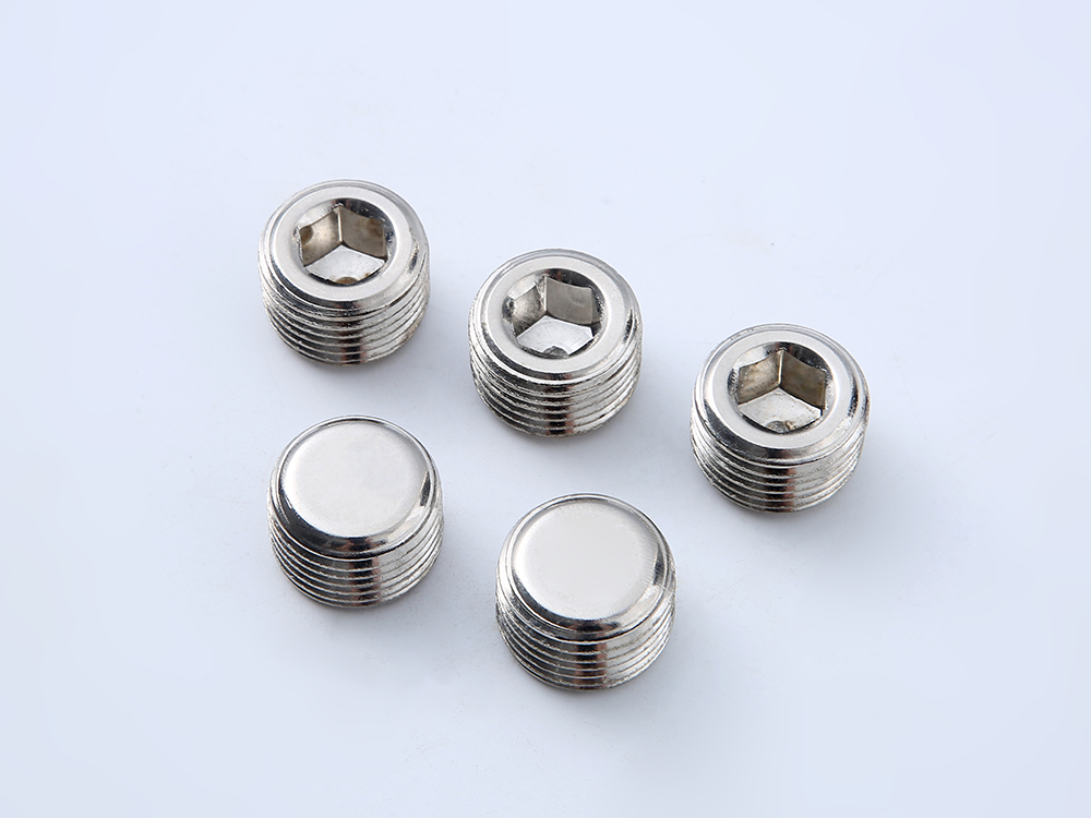 Hexagonal oil plug, screw plug, plug head, screw plug, nickel plated